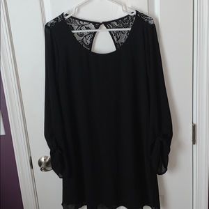 speechless black lace long sleeve dress